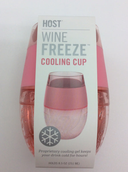 WINE GLASS - HS - FREEZE COOLING WINE GLASSES - “ROSE” SINGLE GLASS –  Bethesda Fine Stationery