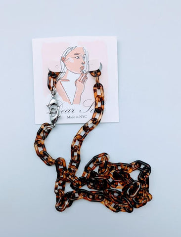 FACE MASK LANYARD - BFS - TORTOISE SHELL