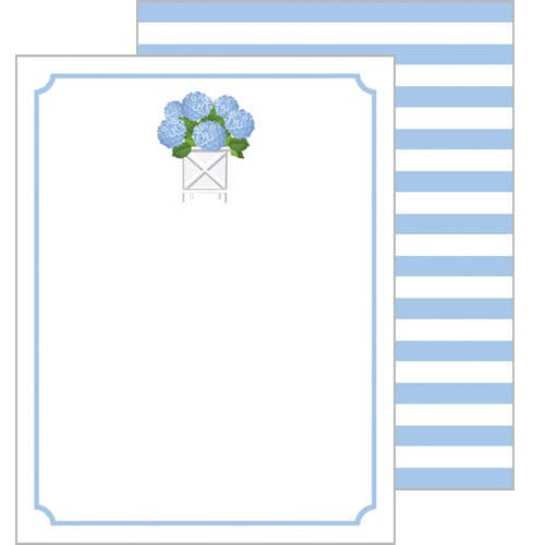 Hydrangeas Planter Flat Notecards